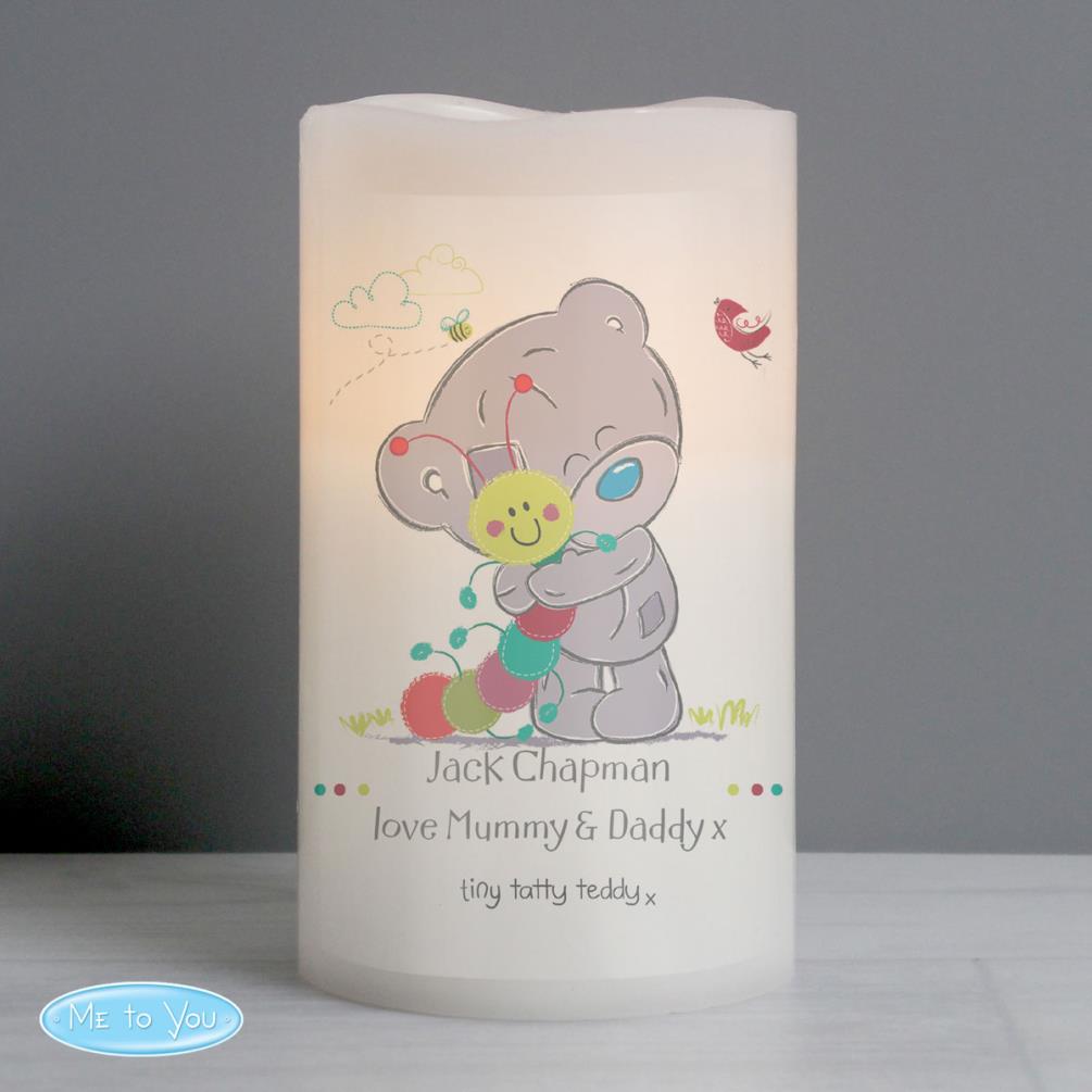 Personalised Tiny Tatty Teddy Cuddle Bug Nightlight LED Candle Extra Image 1